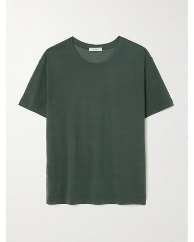 Lemaire T-shirt En Jersey De Soie - Vert