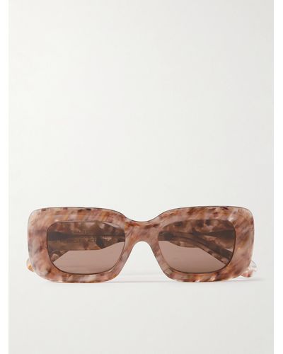 Chloé Speckled Square-frame Acetate Sunglasses - Brown