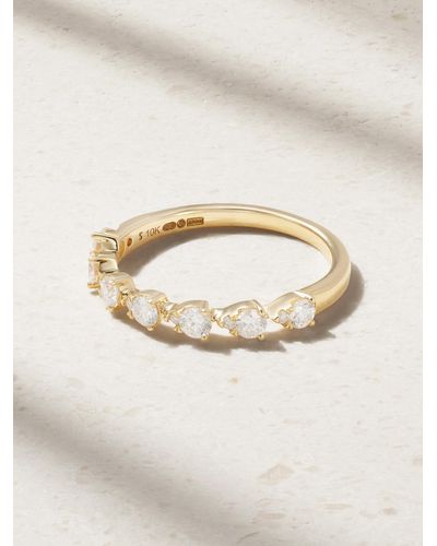 STONE AND STRAND Perfect Pear Ring Aus 10 Karat Gold Mit Diamanten - Natur