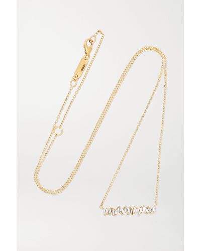 Suzanne Kalan 18-karat Gold Diamond Necklace - White