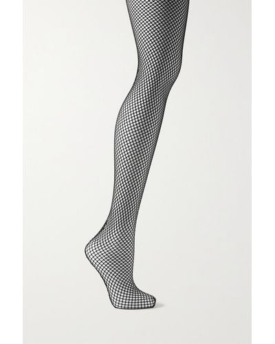 Balenciaga Stretch-mesh Tights - Black