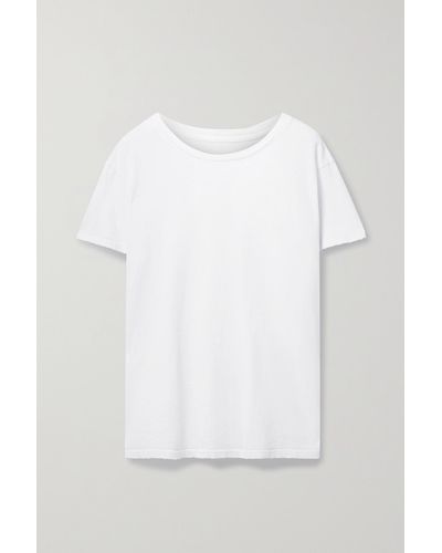Nili Lotan Brady T-shirt Aus Baumwoll-jersey In Distressed-optik - Weiß