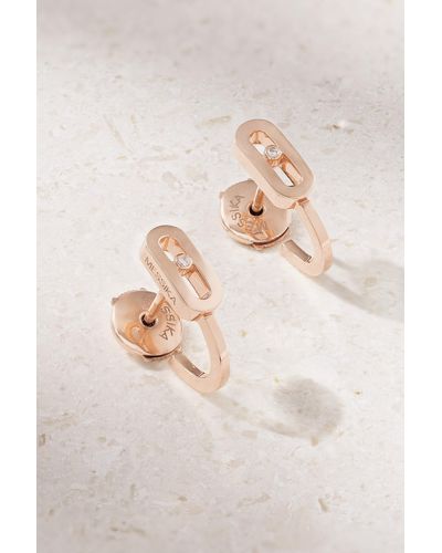 Messika Move Classique 18-karat Rose Gold Diamond Hoop Earrings - Natural