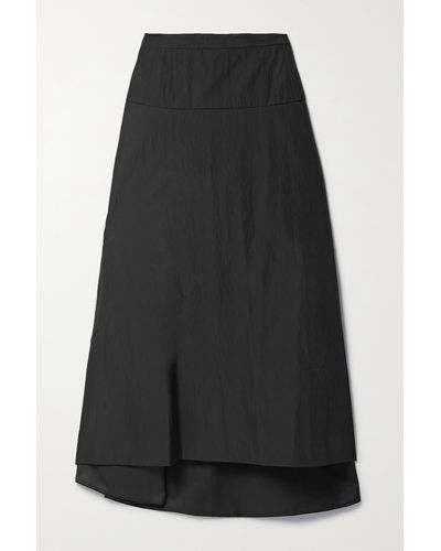 Tibi Schema Canvas Maxi Skirt - Black