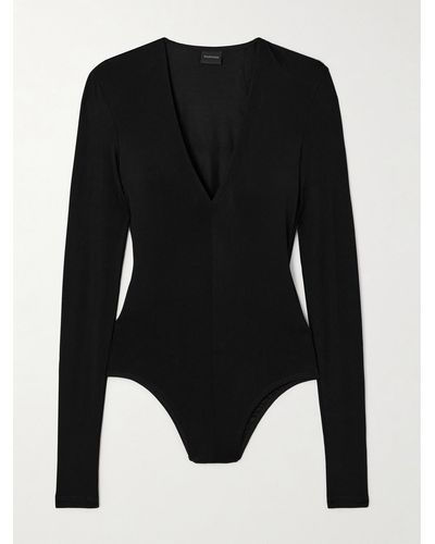 Balenciaga Stretch-jersey Bodysuit - Black