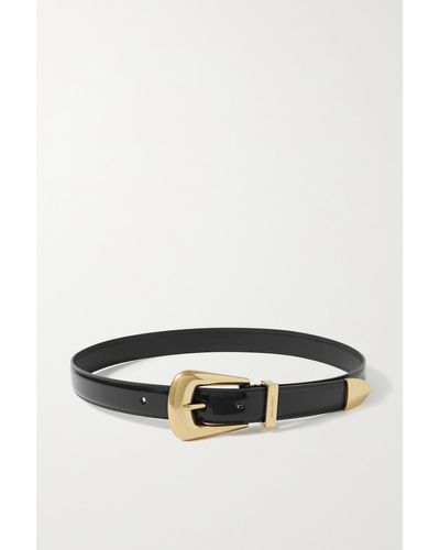 Folk Patent Leather Belt in Black - Saint Laurent