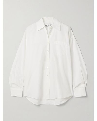 Our Legacy Borrowed Oversized-hemd Aus Popeline Aus Einer Baumwollmischung - Weiß