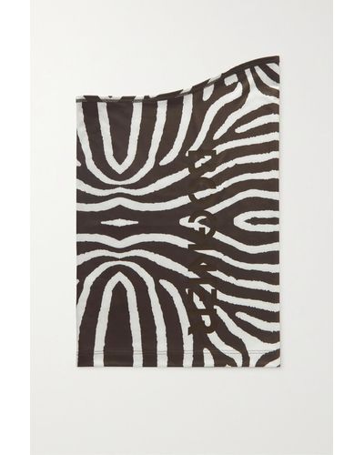 Bogner Zebra-print Jersey Neck Warmer - Black