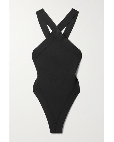 Saint Laurent Body String Dos Ouvert En Mailles Stretch - Noir