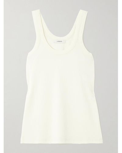 Lemaire Tanktop In Rippstrick - Weiß