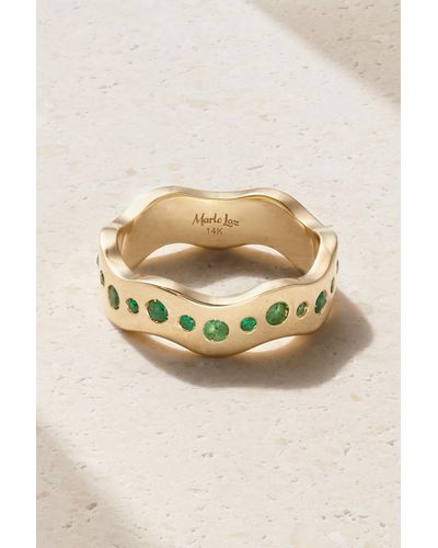 Marlo Laz Wave 14-karat Gold Emerald Ring - Metallic