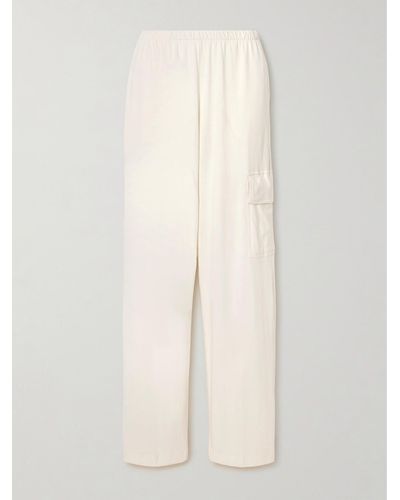 Skin + Net Sustain Clairo Organic Pima Cotton-jersey Cargo Pants - White
