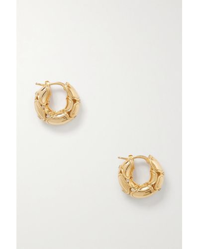 Bottega Veneta Gold-plated Crystal Hoop Earrings - Metallic