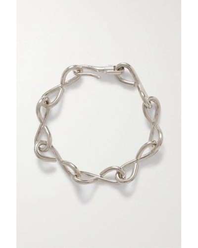 Loren Stewart + Net Sustain Figure Eight Recycled Sterling Silver Bracelet - Metallic