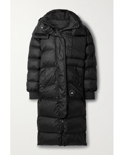 adidas By Stella McCartney Truenature Quilted Padded Recycled-shell Hooded Jacket - Black