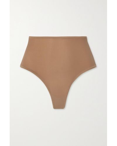 Skims Fits Everybody High Waisted Thong – Sienna – String - Natur