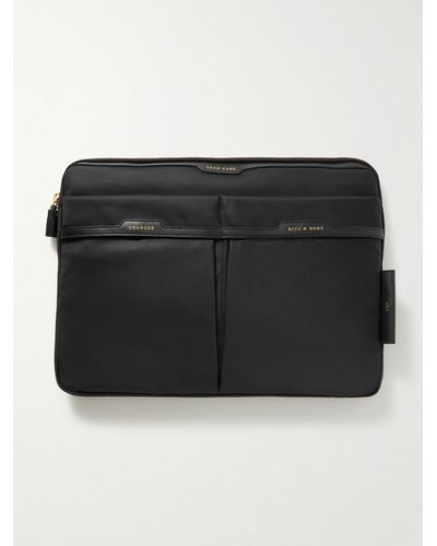 Anya Hindmarch Leather-trimmed Econyl® Shell Technology Case - Black