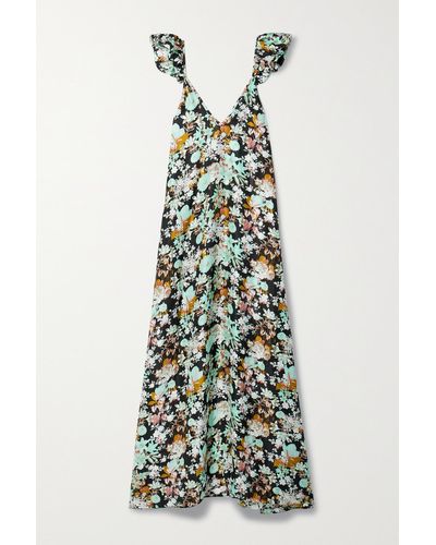 Kika Vargas + Net Sustain Rafaella Floral-print Silk-twill Maxi Dress - Multicolour