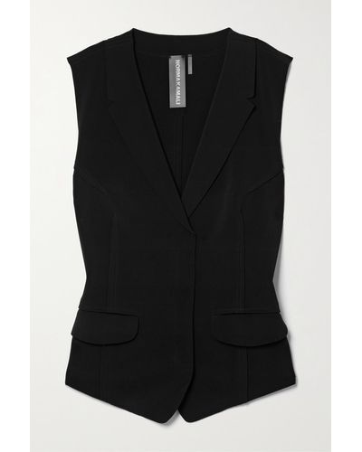 Norma Kamali Twill Vest - Black