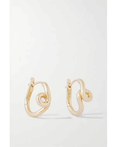 Bea Bongiasca Single Wave 9-karat Gold Hoop Earrings - Natural