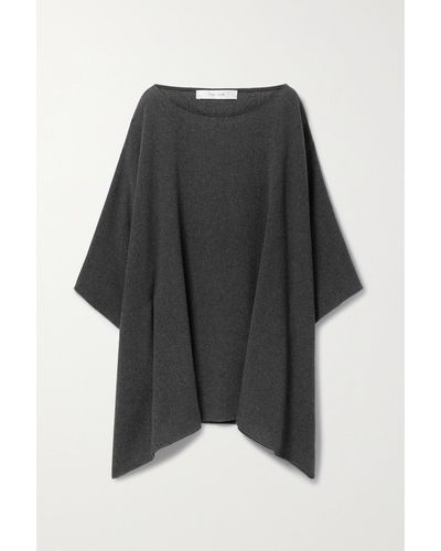 The Row Elize Oversized Cashmere-blend Cape - Gray