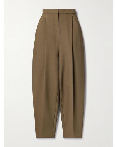 Khaite Pantalon Fuselé En Tissu À Plis Ashford - Vert