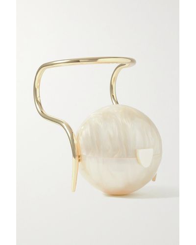 Cult Gaia Pearl Acrylic And Gold-tone Tote - Natural
