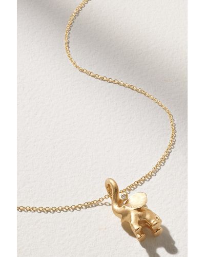 Ole Lynggaard Copenhagen Elephant 18-karat Gold Diamond Necklace - Natural