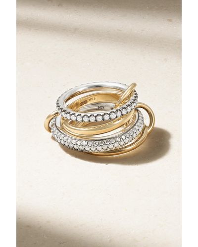Spinelli Kilcollin Vega 18-karat Gold, Rhodium-plated Sterling Silver And Diamond Ring - Natural