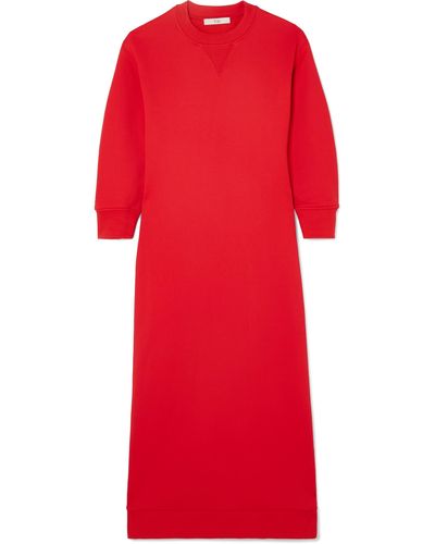 Tibi Cutout French Terry Dress - Red