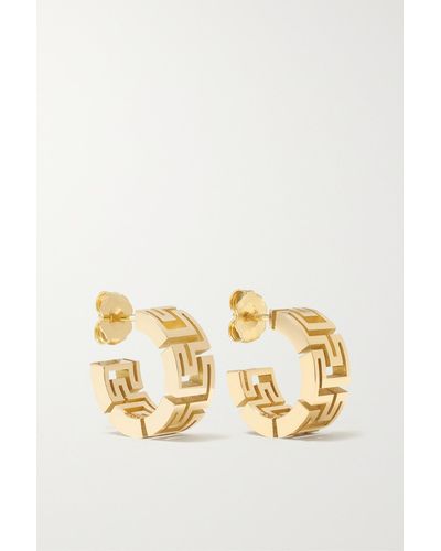 Azlee 18-karat Gold Hoop Earrings - Metallic