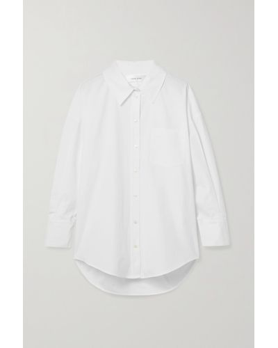 Anine Bing Mika Cotton-poplin Shirt - White