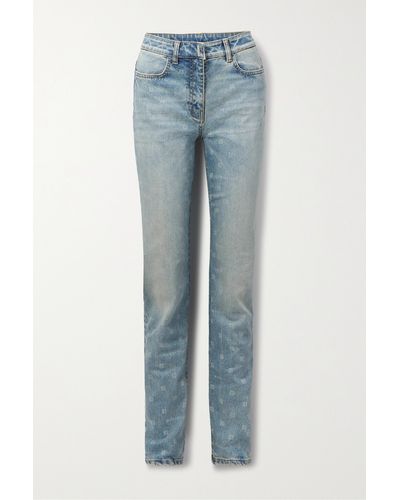Givenchy Printed High-rise Skinny Jeans - Blue
