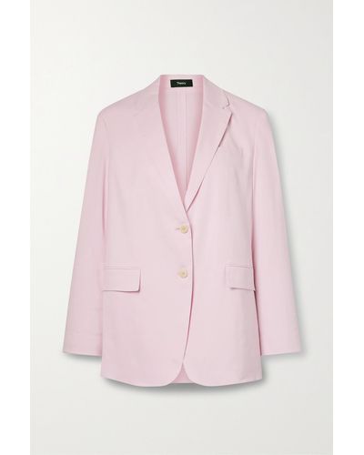 Theory, Jackets & Coats, Theory Theory Carissa Virgin Wool Office  Twobutton Blazer Dusty Lilac Pink