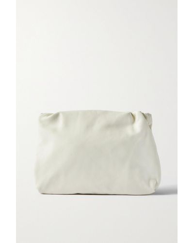 The Row Bourse Leather Clutch - Natural
