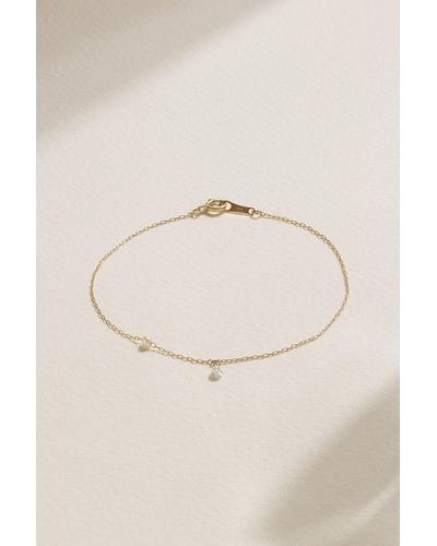 Mizuki Sea Of Beauty Armband Aus 14 Karat Gold Mit Perle Und Diamant - Natur