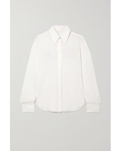 Chloé Silk Crepe De Chine Shirt - White