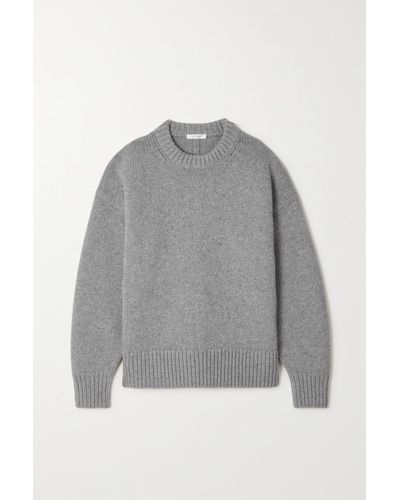 The Row Essentials Ophelia Oversized Wool And Cashmere-blend Jumper - Grey