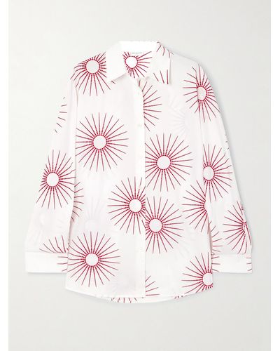 Dries Van Noten Embroidered Cotton-poplin Shirt - Pink