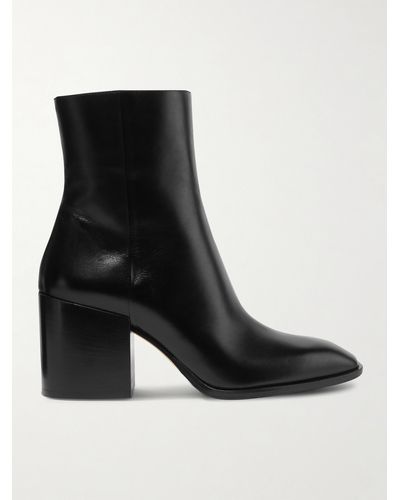 Aeyde Leandra Leather Ankle Boots - Black