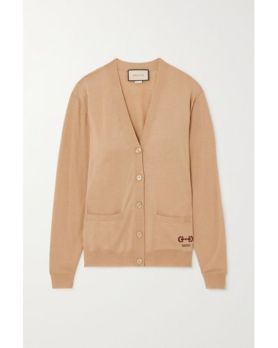 Gucci Cardigan Aus Wolle - Natur