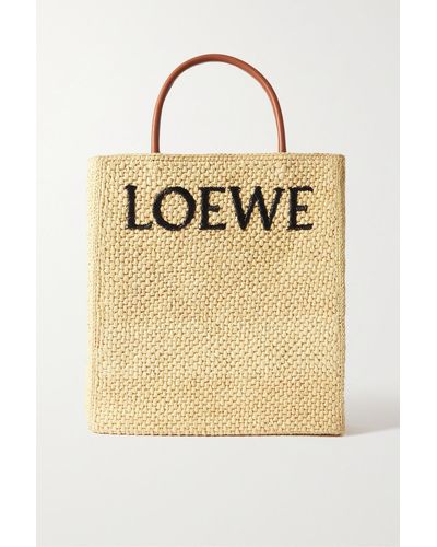 Shop LOEWE Stripes Crossbody Straw Bags by Doudouorange