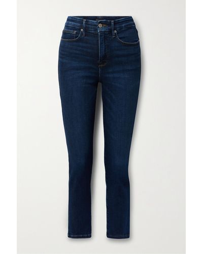 GOOD AMERICAN Good Classic High-rise Slim-leg Jeans - Blue