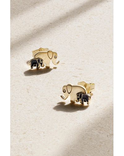 Sydney Evan | Shop Sydney Evan 14K Gold & Enamel Tiny Elephant on Gold Beads