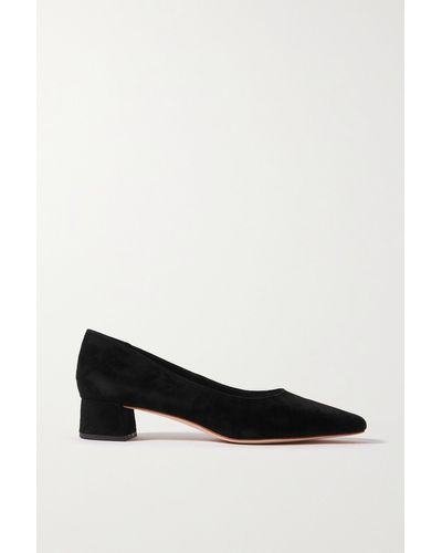 Loeffler Randall + Net Sustain Nerine Suede Court Shoes - Black