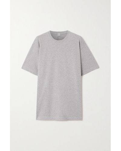 Totême T-shirt Aus Biobaumwoll-jersey - Grau