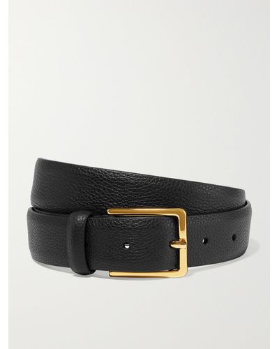 Anderson's Textured-leather Belt - Black