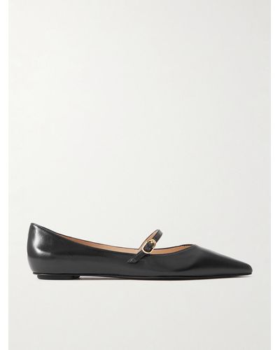 Stuart Weitzman Emilia Mary-jane-ballerinas Aus Leder - Schwarz