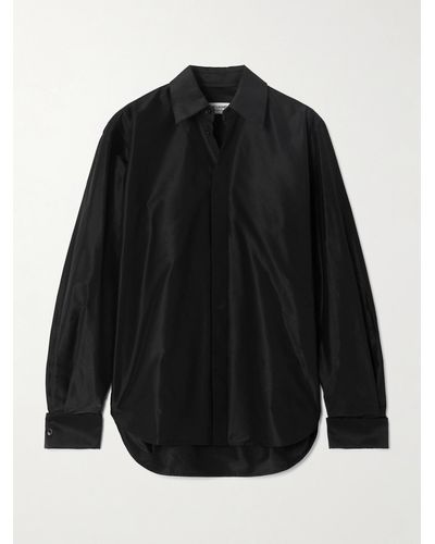 Saint Laurent Cotton-taffeta Shirt - Black