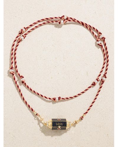 Marie Lichtenberg Love Is Blind Locket 14-karat Gold Multi-stone Necklace - Natural